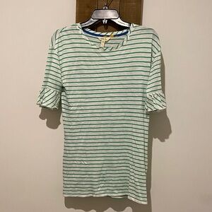 Matilda Jane White and Green Striped Casual Dress